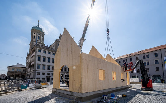 Pavillon Fuggerei Augsburg gebaut von Züblin Timber/Aichach
