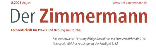 Erfreuliche Presse im „Der Zimmermann“