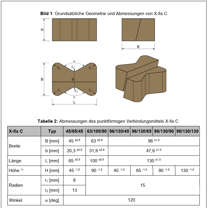 X-fix wood connector C 96-130-65 R15